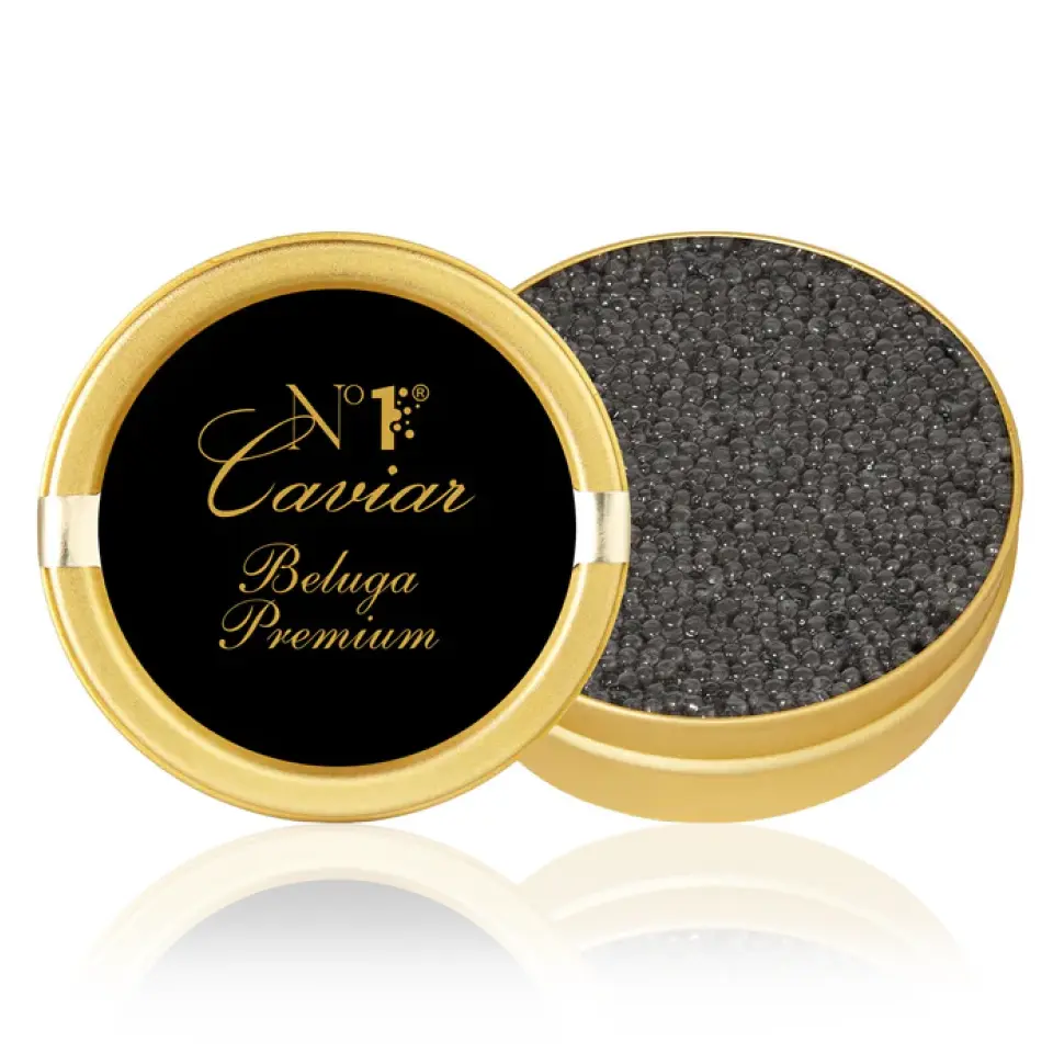 Икра чёрная Премиум Белуга, забойная 250 г (Азербайджан)