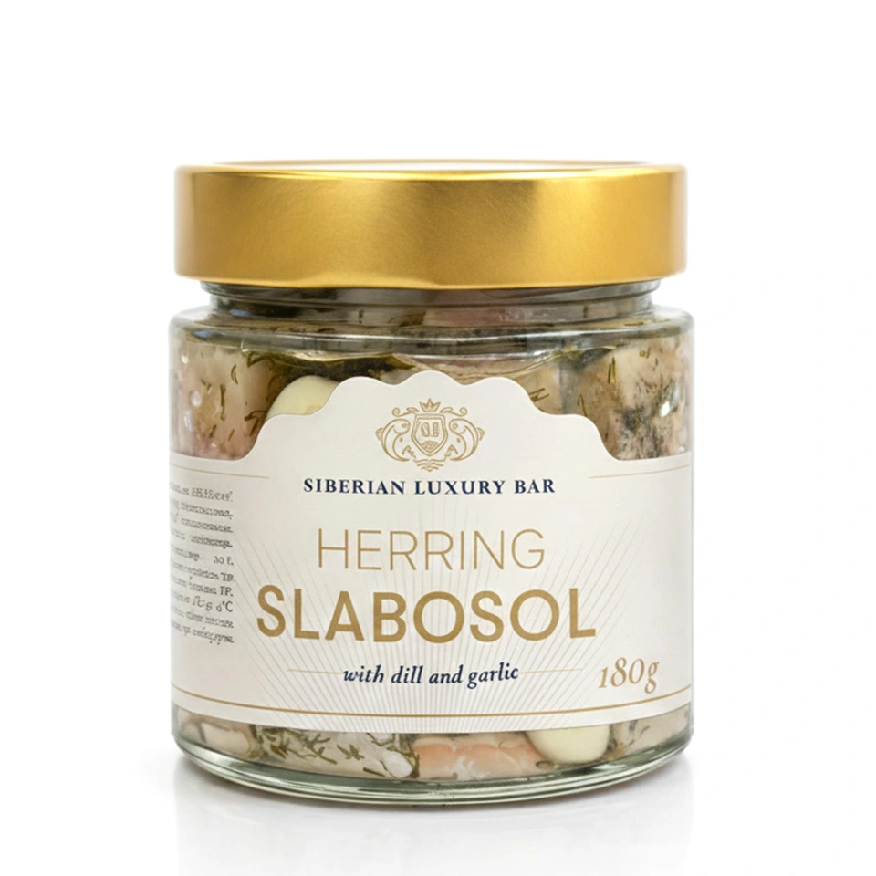 Сельдь филе в масле с укропом и чесноком, 180 г