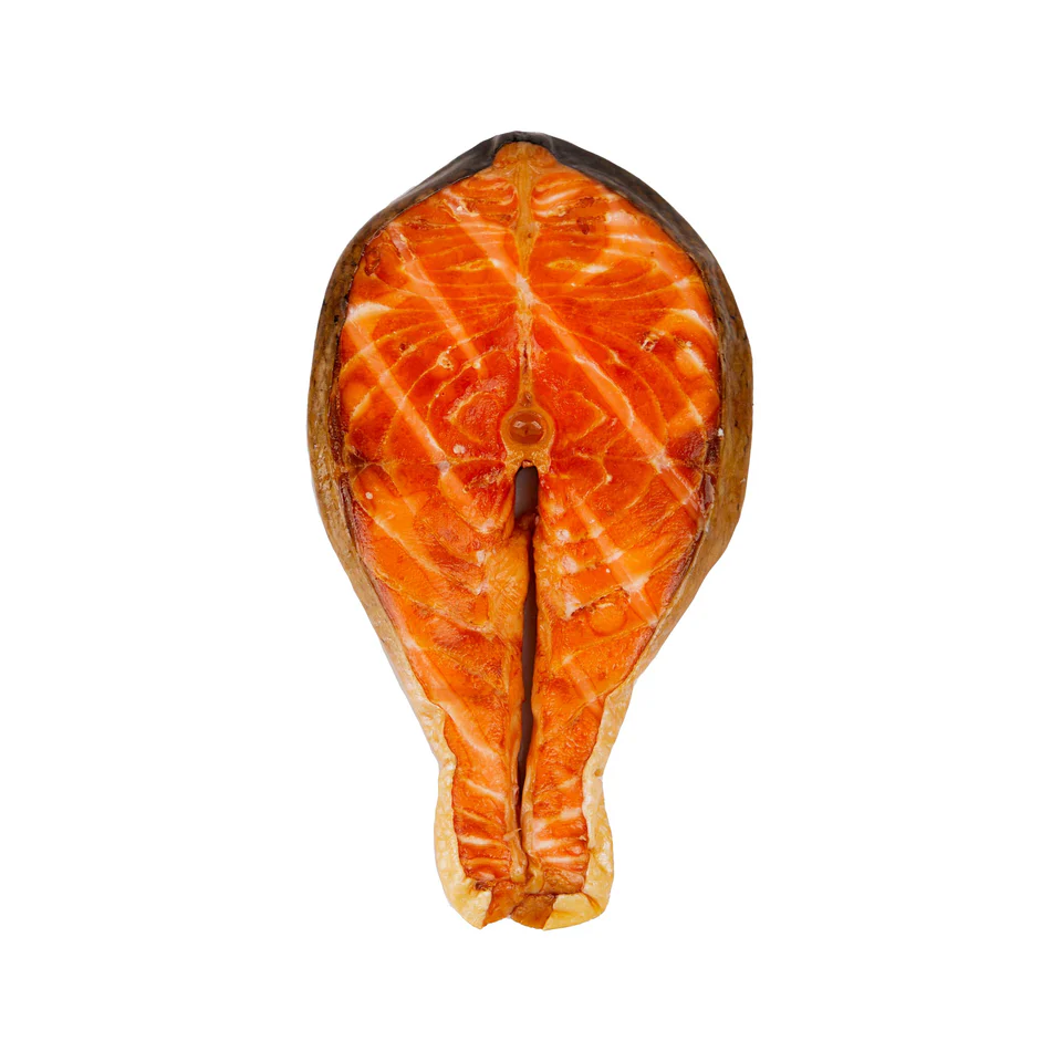 Стейк из лосося горячего копчения