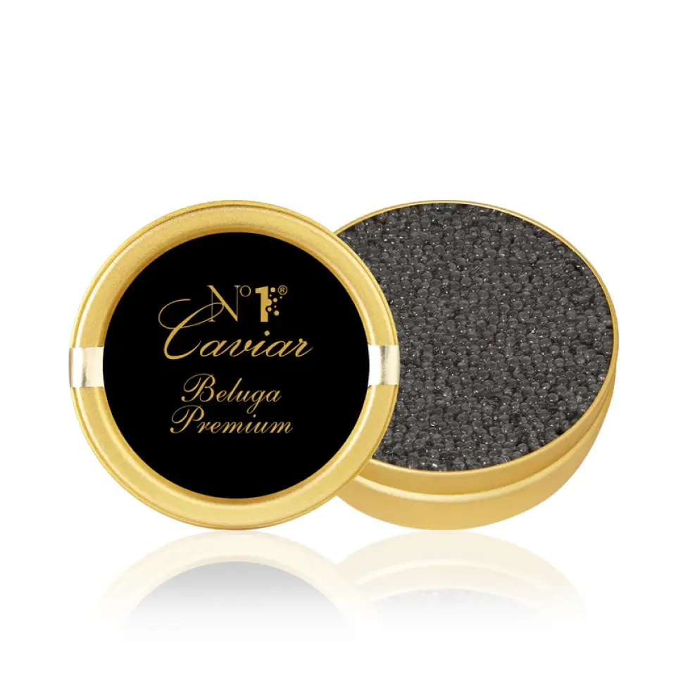 Икра чёрная Премиум Белуга, забойная 125 г (Азербайджан)