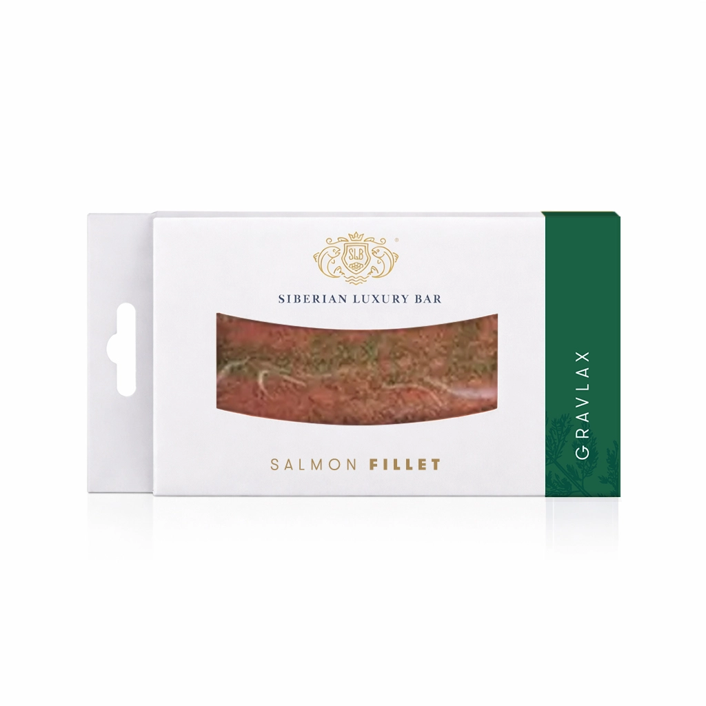 Лосось филе холодного копчения с укропом (малая коробка)